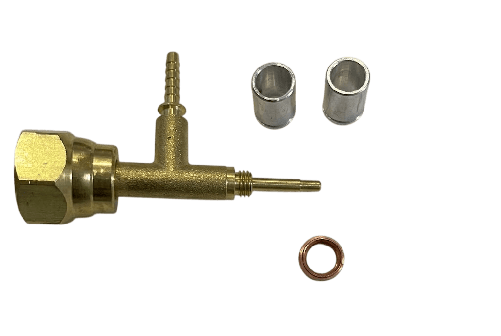 Kit Racor TEE - tuerca flare 1/4" x 2 manguera 5,8mm